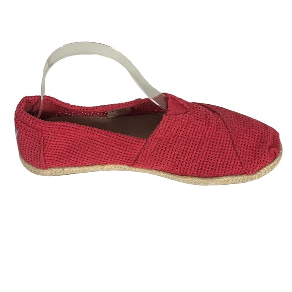Toms Womens Alpargata Perforated Berry Pink Espadrille Slip On Loafer Shoe 7.5M - Picture 7 of 11